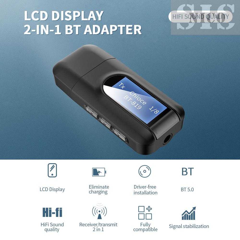 Thiết Bị Thu Phát Âm Thanh Không Dây T11 Bt 5.0 Màn Hình Lcd 3.5mm 3.5 Aux Usb Cho Xe Hơi | BigBuy360 - bigbuy360.vn