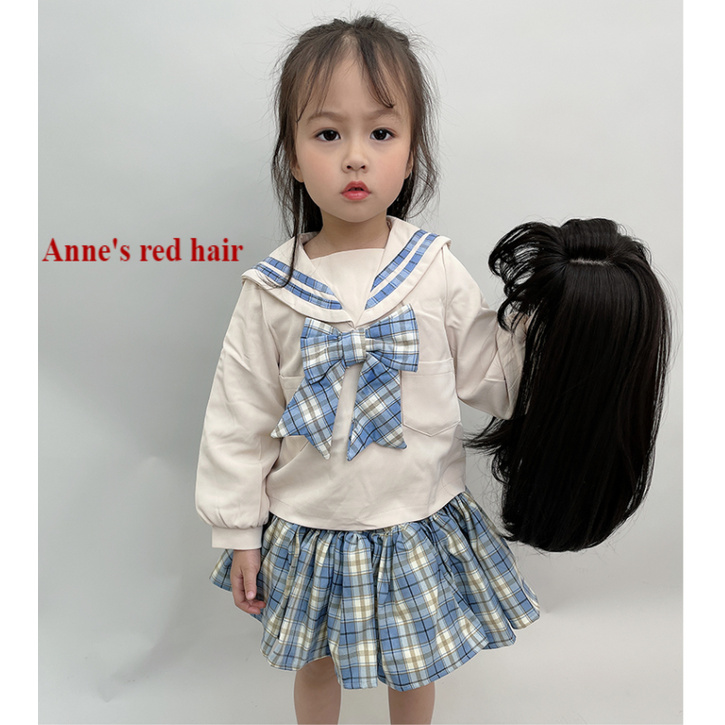 Bộ Tóc Giả Dài Xoăn Phong Cách Công Chúa Dễ Thương Dành Cho Bé Gái