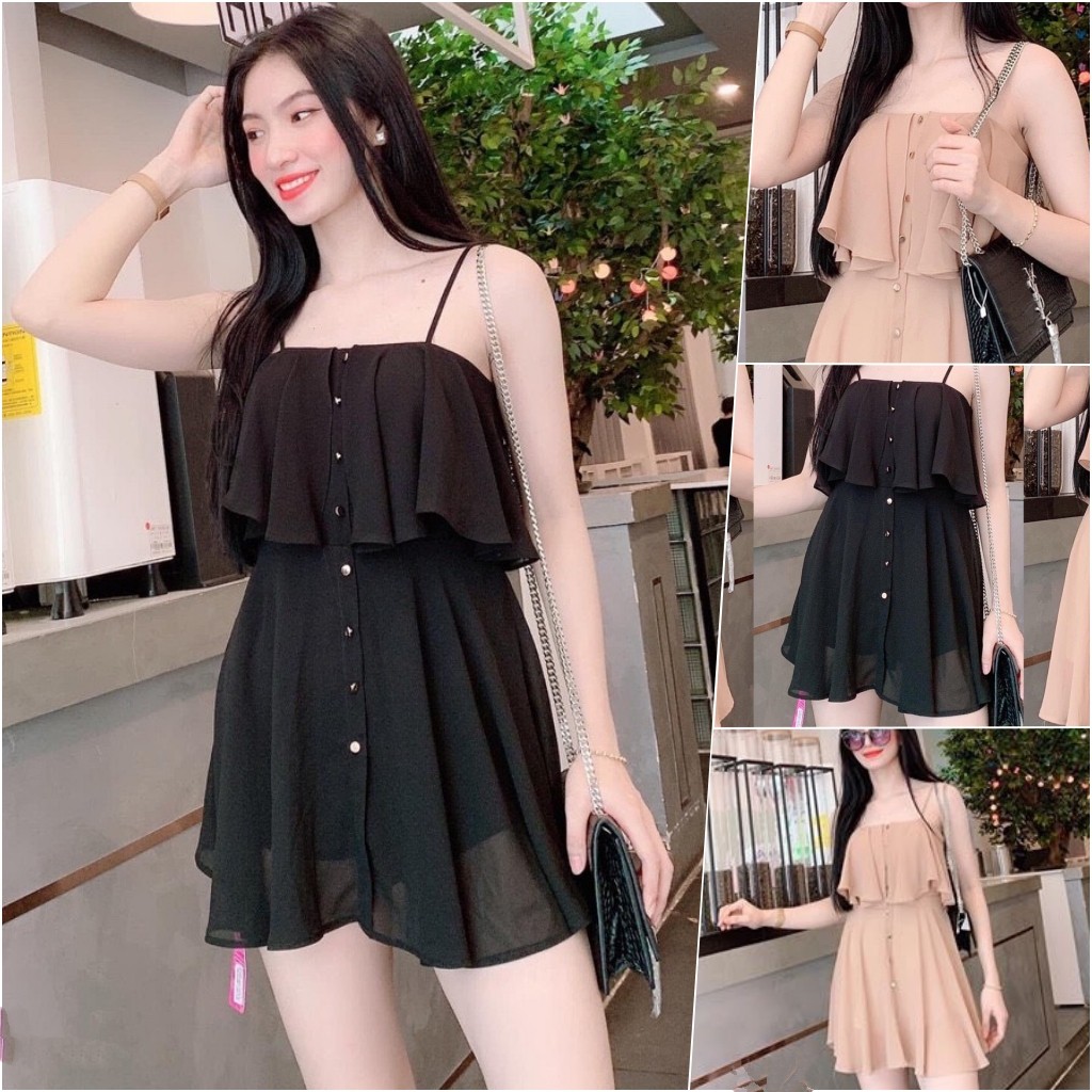 Jumpsuit voan dây