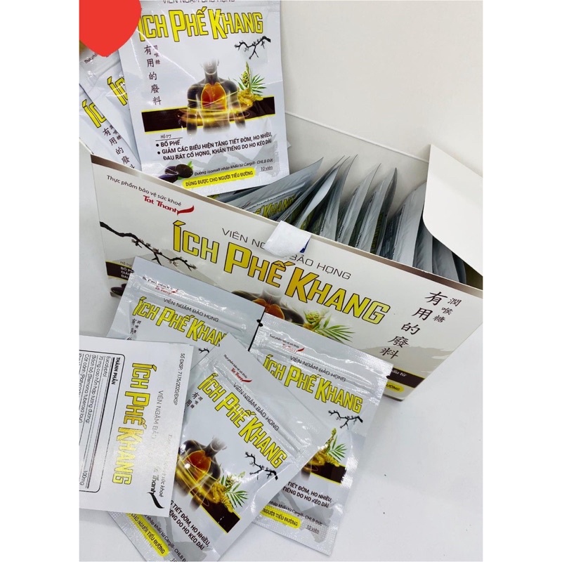 Viên ngậm ÍCH PHẾ KHANG_Giảm ho tiêu đờm