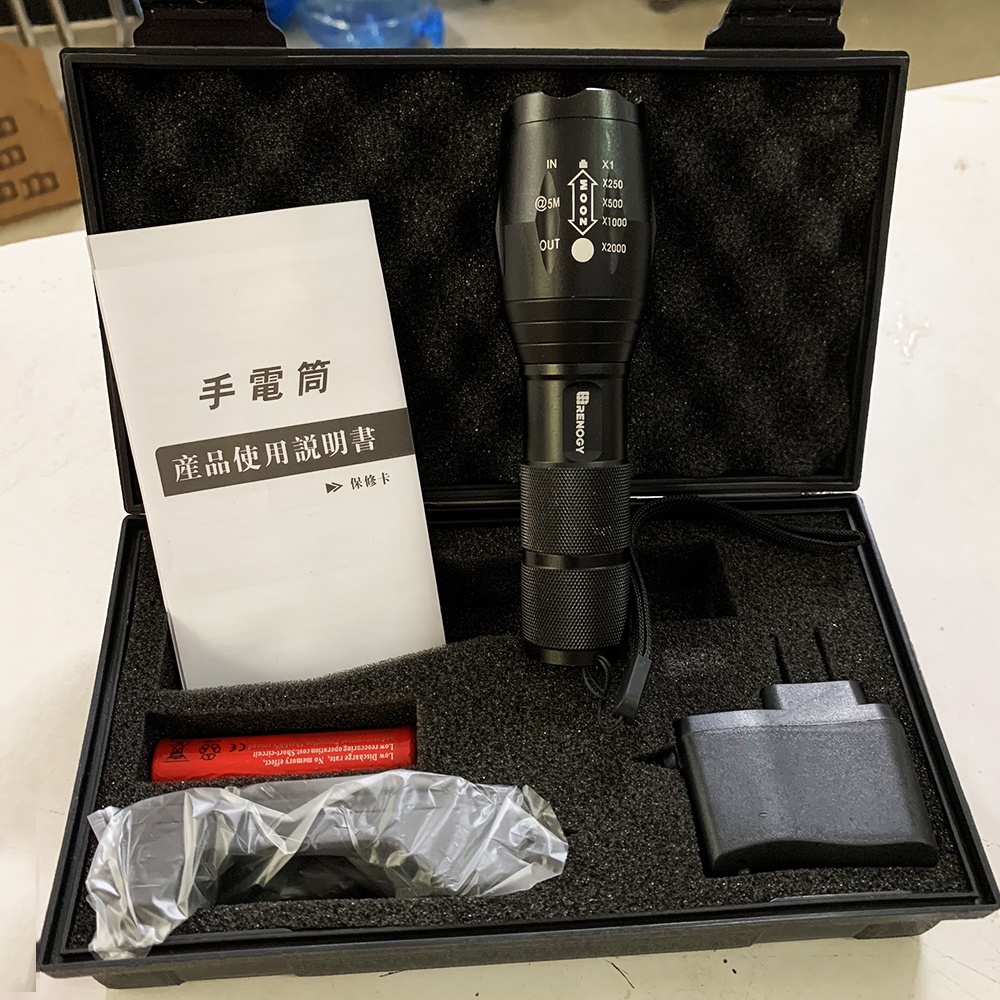 Đèn pin siêu sáng S016 - chính hãng MAYOR WOLF chống nước IP65, sạc siêu bền