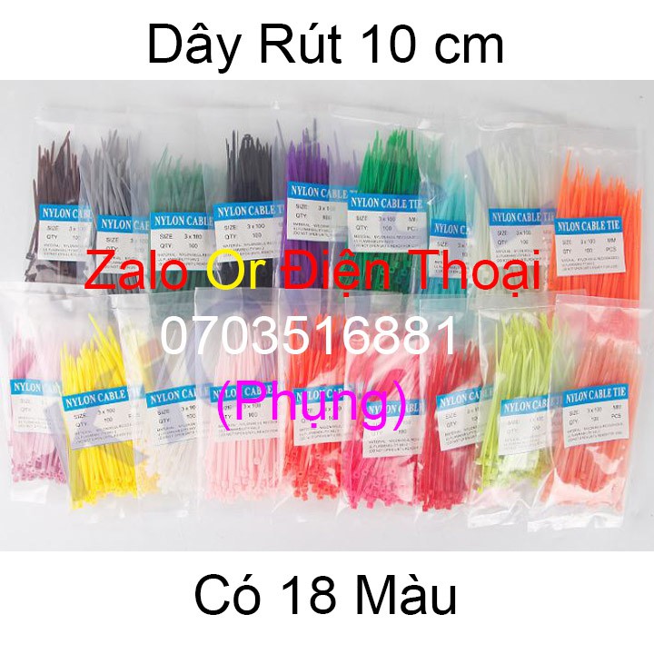 Dây Rút, Dây Thít Màu 10 cm - 20 Màu