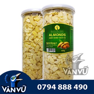 Hạnh Nhân Mỹ Cắt Lát Hộp 500gr, Hạnh Nhân Lát Nguyên Liệu Làm Bánh, Granola, Chè Khúc Bạch Thơm Ngon