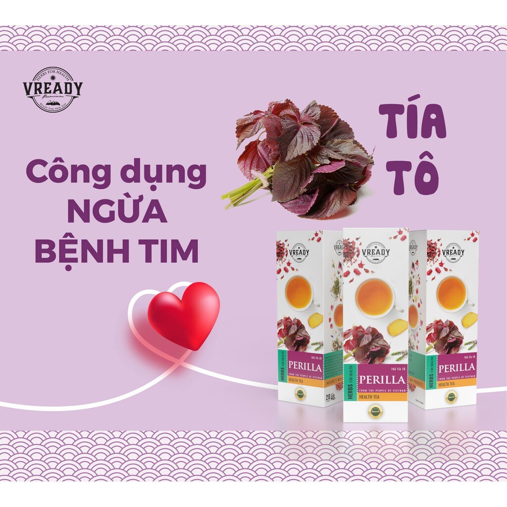 Trà Thảo Mộc Tía Tô VREADY Thanh Nhiệt - 40g