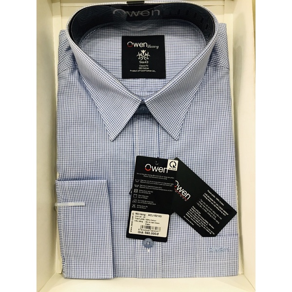 Sơ mi Owen dài tay sale 30% phom Classic