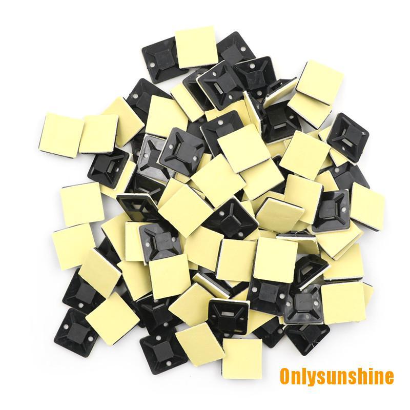 Set 100 Dây Giữ Cố Định Dây Cáp Tự Dính 20x20 X 6mm