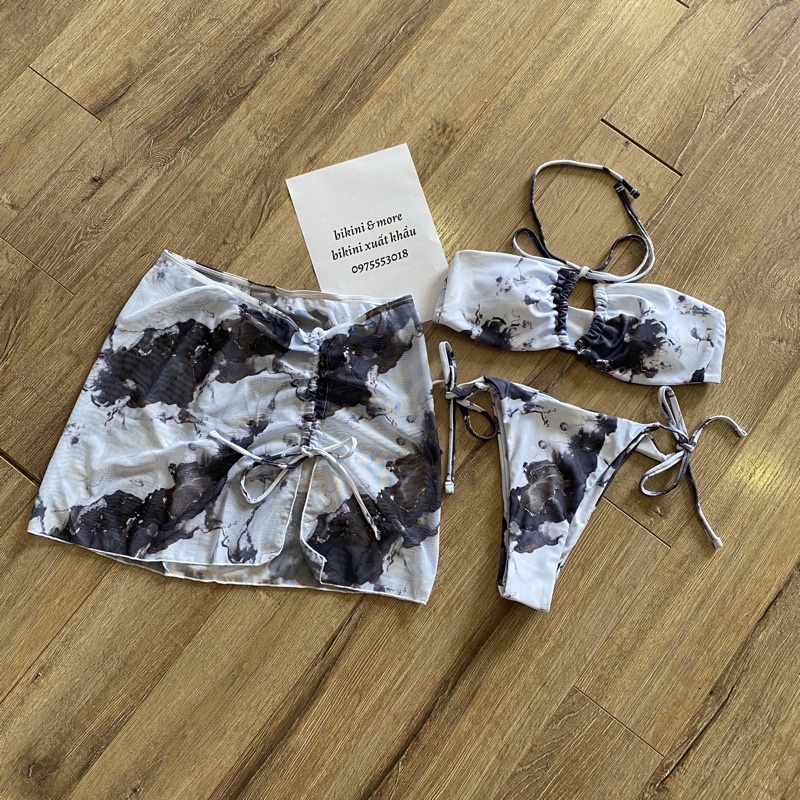 [BKN1399] <ÂU> SET BIKINI 3 MÓN LOANG KÈM CHÂN VÁY | BigBuy360 - bigbuy360.vn