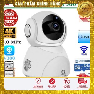 Camera wifi 5.0Mpx V380Pro Q8 Chính Hãng Xoay 360° - Nhận Diện Khuôn Mặt - Xoay theo chuyển động - bảo hành chính hãng