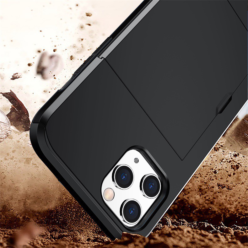 Ốp iPhone 13 pro max/ 12 chống sốc 2 lớp có ngăn để thẻ