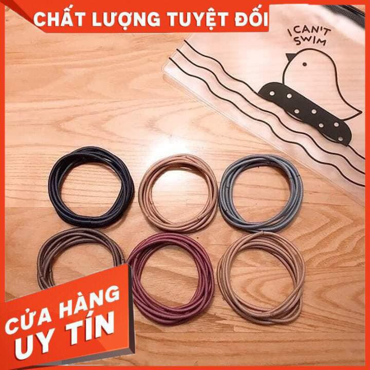 [Xả kho + free ship] Buộc tóc 100 cái có túi zip đựng tiện lơi