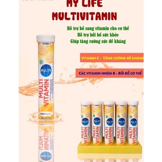 Multi Vitamin My Life hỗ trợ tăng đề kháng , giảm mệt mỏi sủi 20 viên