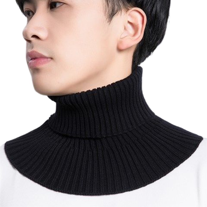 Cổ áo lọ giả dệt kim có thể tháo rời giữ ấm cổ vào mùa đông cho nữ