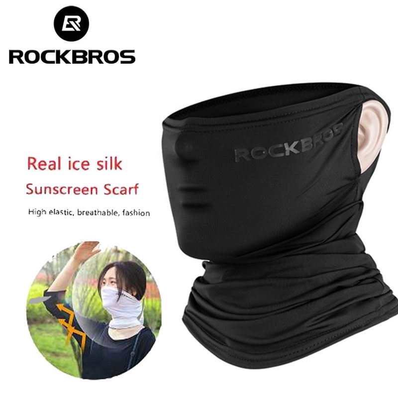 ROCKBROS Cưỡi Khăn Mặt Khăn Quàng Thể Thao Thấm Băng Hút Mồ Hôi Balaclava Khăn Mặt Ngoài Trời Chạy Bộ Mặt Nạ