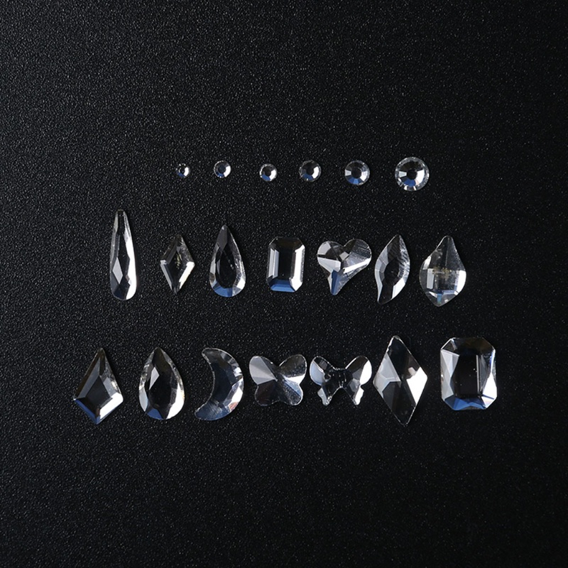 Hộp 8620 Hạt Kim Cương Giả Nhiều Hình Dạng Dùng Trang Trí Móng Tay DIY