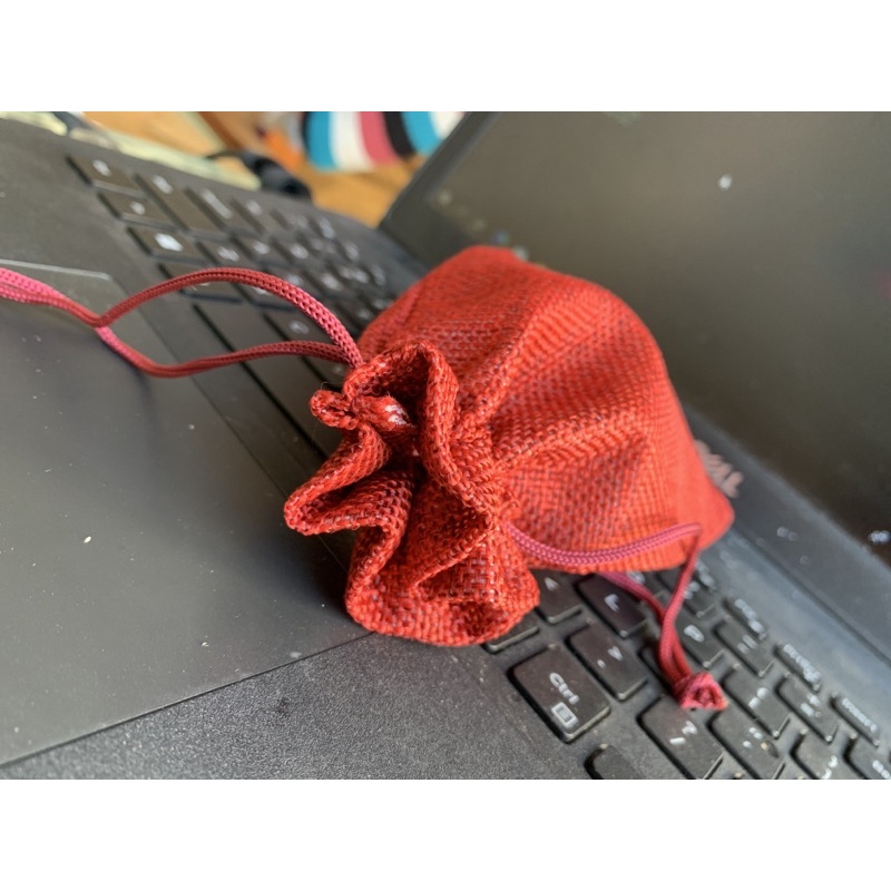 Túi vải dây rút mini đa năng màu đỏ