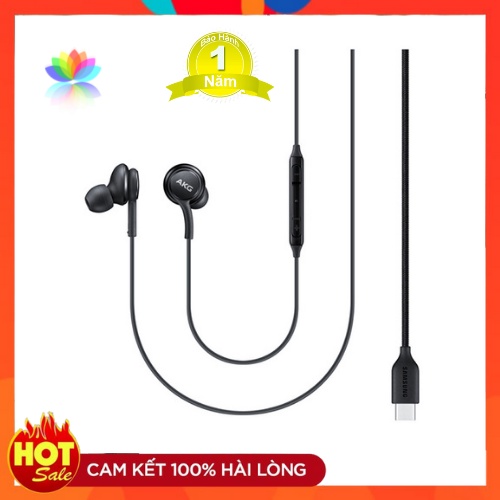 Tai nghe Samsung Note 10, S20 AKG chân Type C zin chính hãng + Tặng 4 nút tai phụ