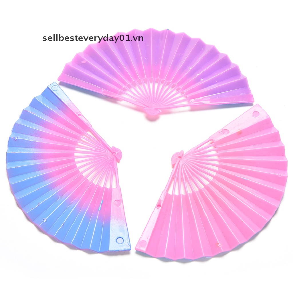Set 3 Quạt Mini Nhiều Màu Sắc Cho Búp Bê Barbie