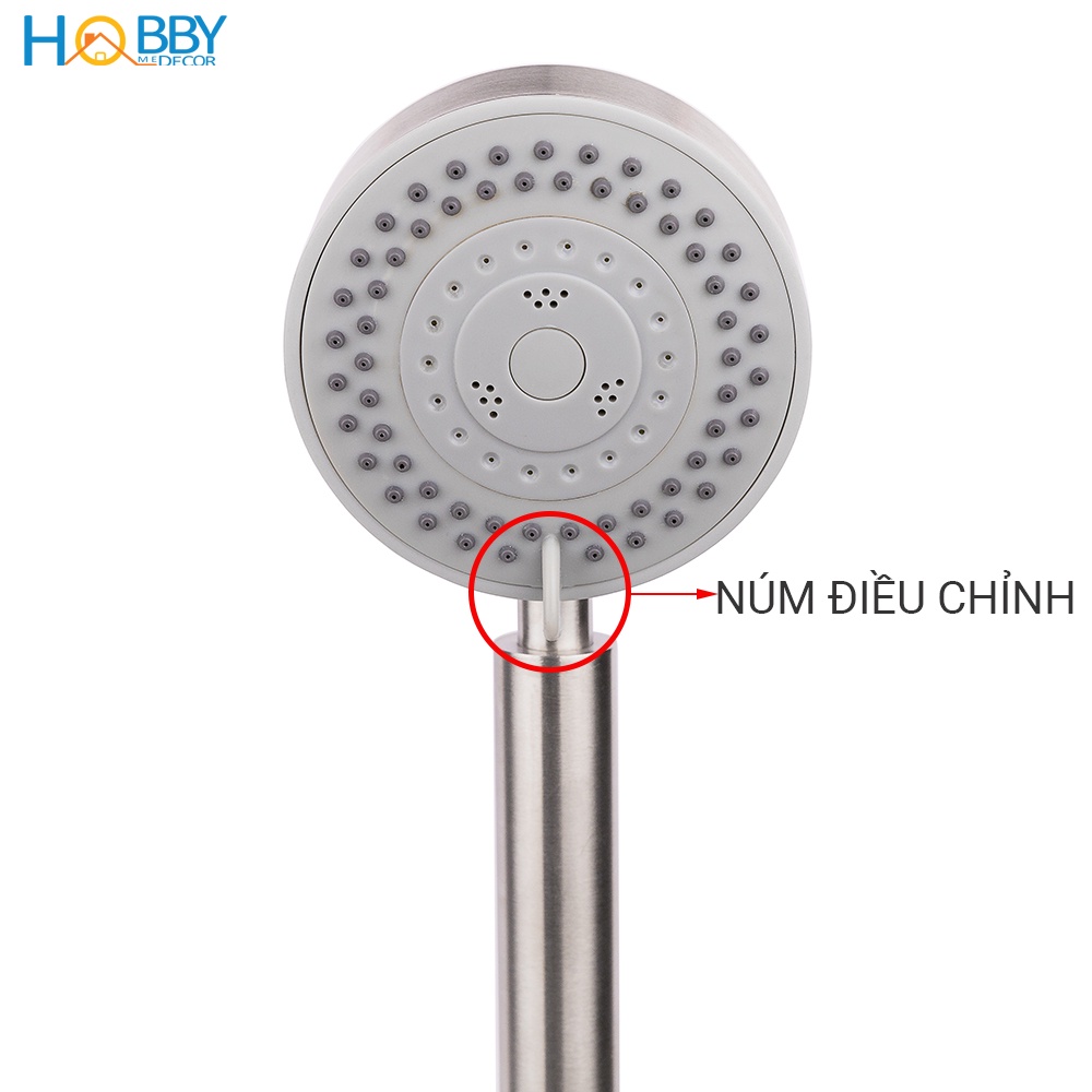 Bộ vòi sen tắm Inox 304 HOBBY Home Decor BST tay cầm gắn tường - dây sen tùy chọn không rỉ sét