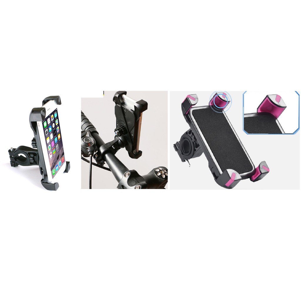 Kẹp gắn điện thoại trên xe máy mẫu 4 chân gương grab uber goviet | BigBuy360 - bigbuy360.vn