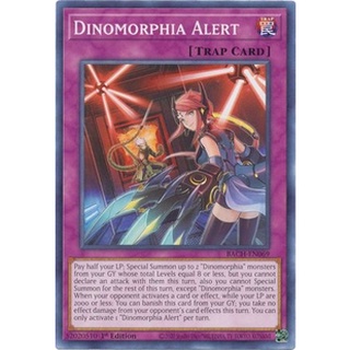 Thẻ bài yugioh dinomorphia alert - bach-en069 - common 1st edition