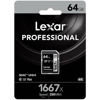 Thẻ nhớ SD Lexar 1667x 64GB 250Mb/s