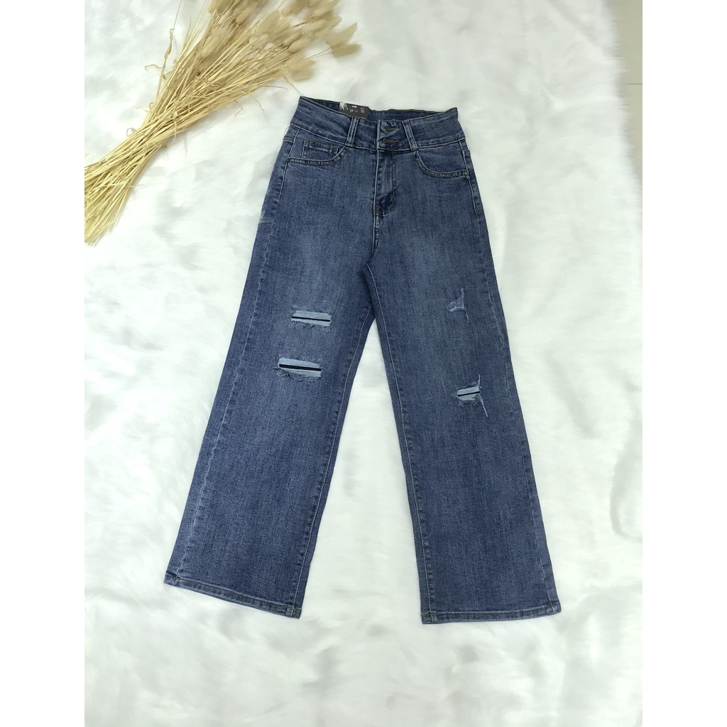 Quần Jean Ống Suông Rách Gối - QJ6247