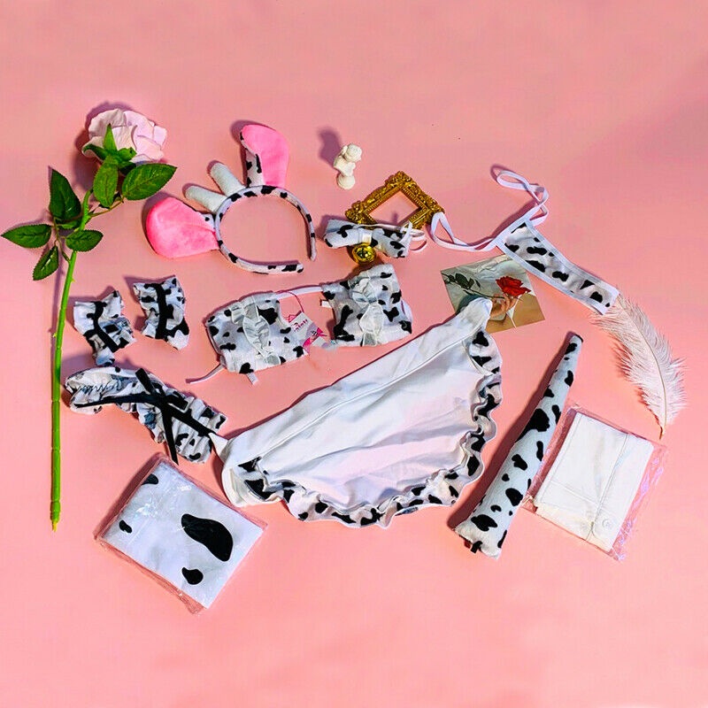 Bikini anime cosplay lolita họa tiết bò sữa | BigBuy360 - bigbuy360.vn