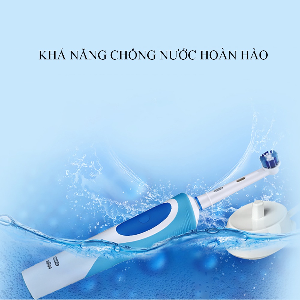 Bàn chải điện Oral-B công nghệ chống nước toàn thân, sạc cảm ứng từ an toàn hiệu quả - BẢO HÀNH 12 THÁNG
