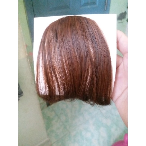 Tóc mái giả màu đen cho bé đeo kèm bờm tóc băng đô