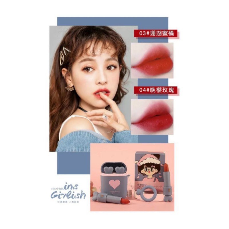 Set son 2 thỏi son HENGFANG hình airpods độc lạ | BigBuy360 - bigbuy360.vn