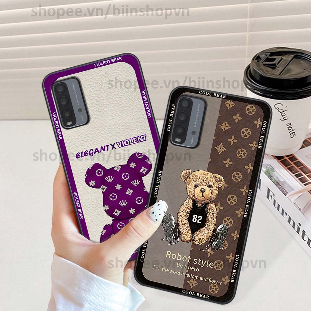 Ốp Xiaomi Redmi 9T hình gấu bear brick đẹp độc lạ, thời trang, cá tính