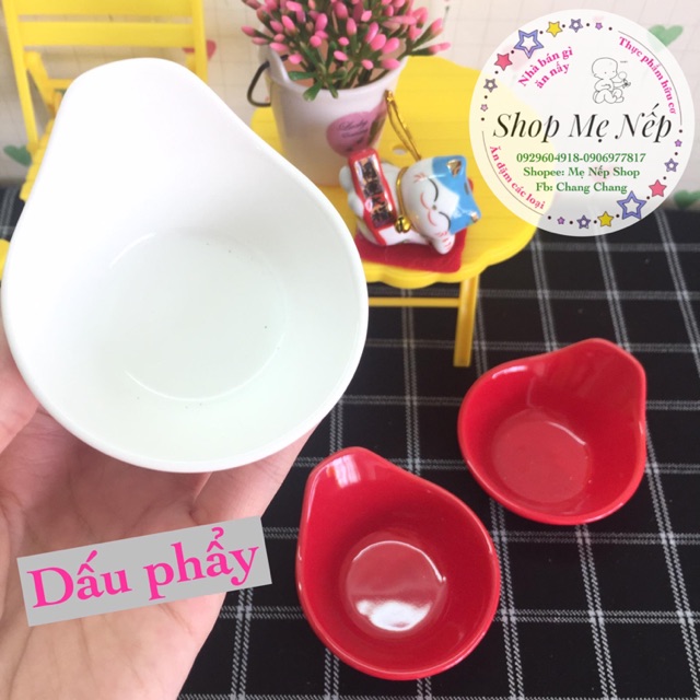 Chén sứ ăn dặm hình dấu phẩy