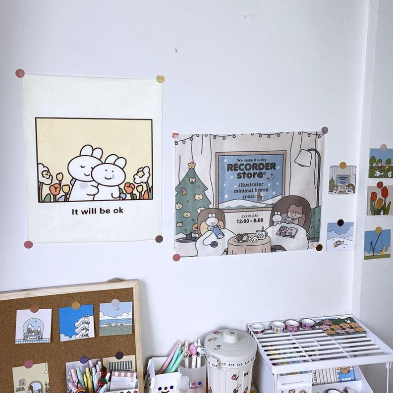 ( VTN ) Tranh vải treo tường trang trí họa tiết in độc đáo dễ thương | BigBuy360 - bigbuy360.vn