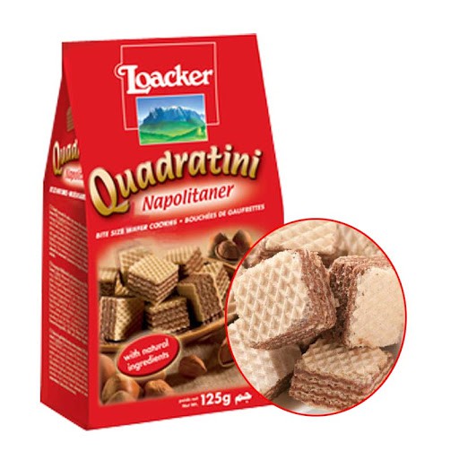 (9 vị) Bánh xốp Loacker Quadratini gói 125gr