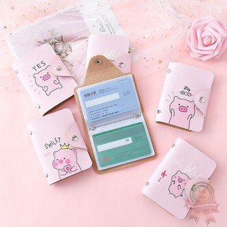 Ví ATM 20 ngăn da PU Lợn Pig đựng tiền đựng thẻ nhỏ gọn tiện lợi mang theo bên mình