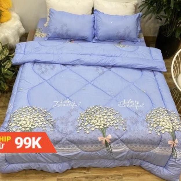 Mền bông hơi siêu nhẹ mùa đông trần phao poly cotton chăn có ruột dày hàng loại 1 được chọn mẫu .