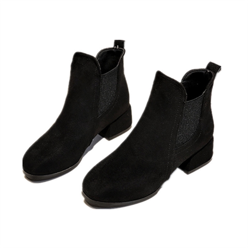 Chelsea Giày Boot Cao Gót Phong Cách Hàn Quốc Trẻ Trung Dành Cho Nữ