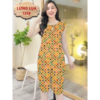 Đồ bộ lửng lụa mặc nhà mát size 40-72kg hình thật