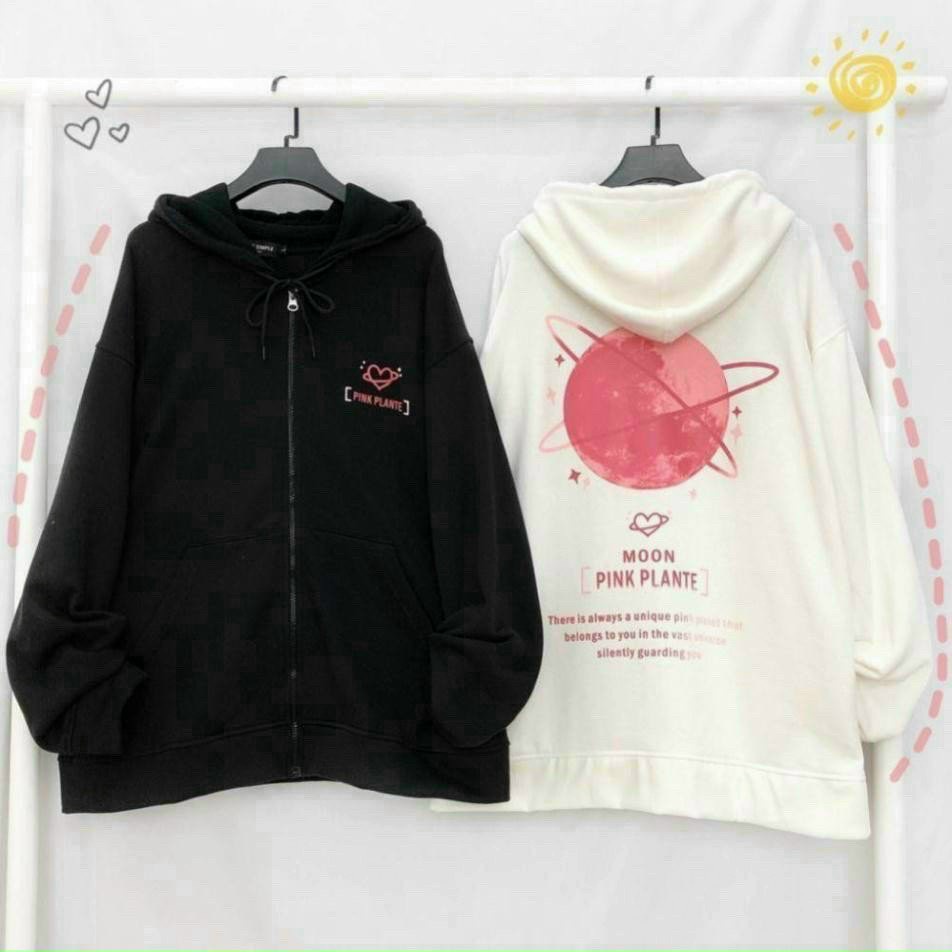 Áo Hoodie có Zip kéo Hình Mặt Trăng Nam Nữ Chất nỉ dày dặn phom Ulzzang Unisex.H02 | BigBuy360 - bigbuy360.vn