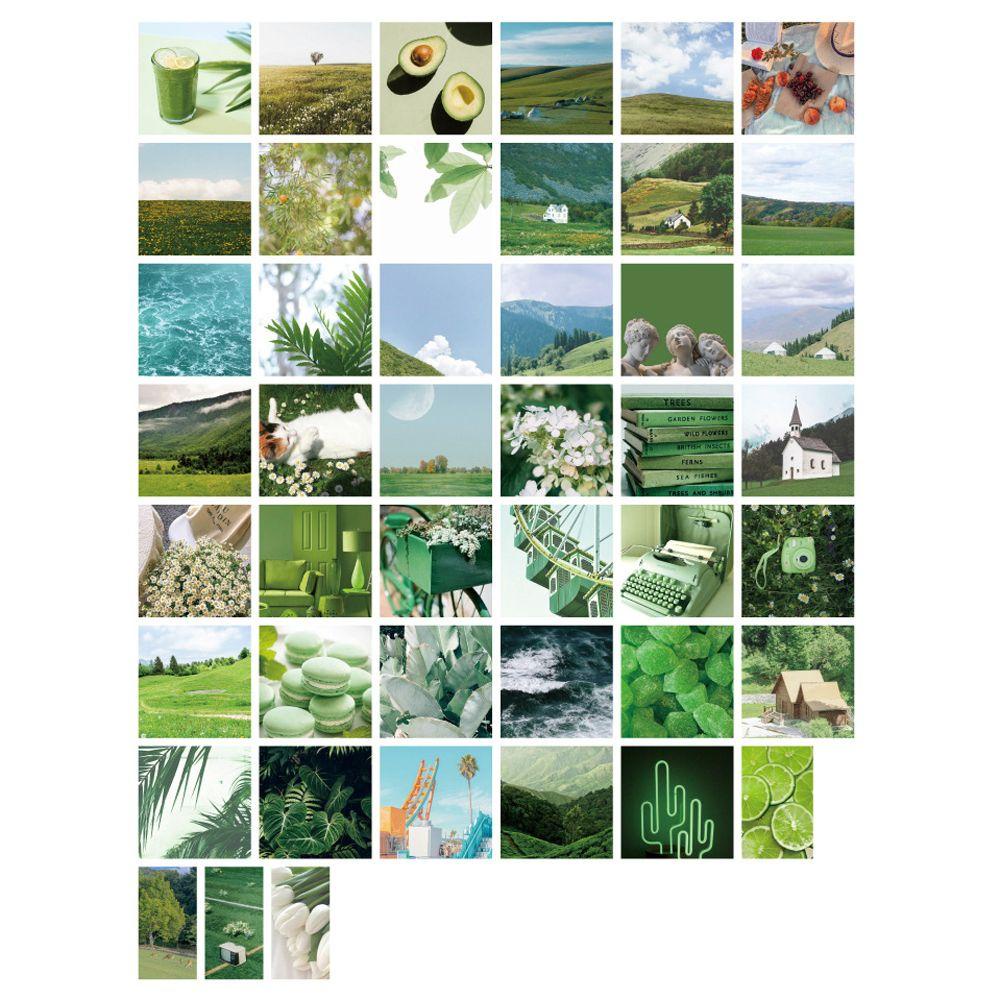 Sticker Dán Trang Trí Sổ Tay Hình Cây Xanh Rừng Phong Cách Hàn Quốc