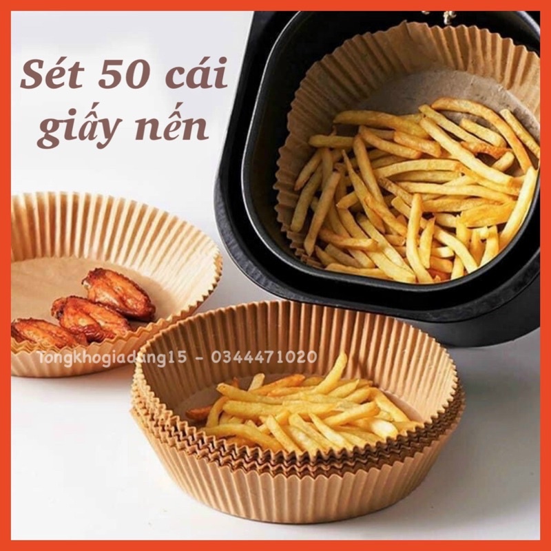 Sét 50 cái giấy nến cho nồi chiên không dầu cực tiện