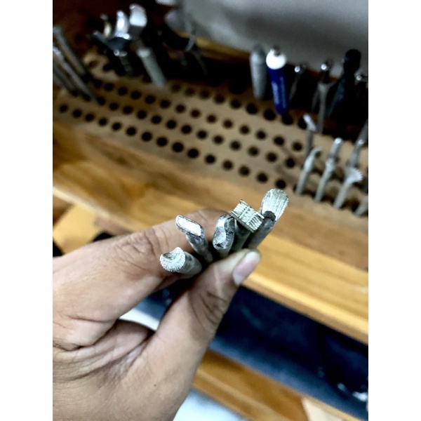 Bộ combo  cây dụng cụ điêu khắc da bò hàng cũ made in USA