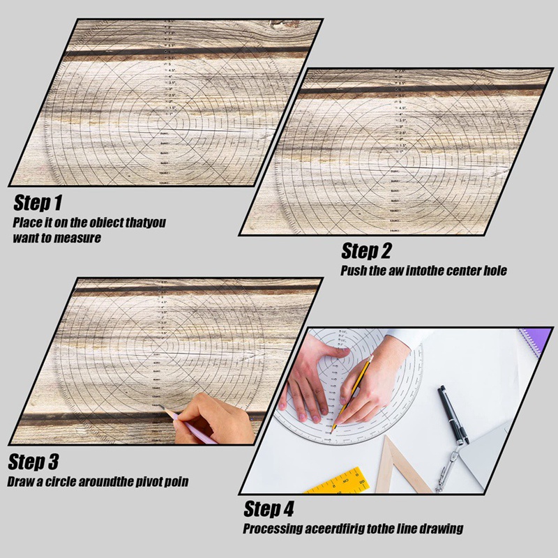 La Bàn Tròn 10 inch Bằng Acrylic Trong Suốt Dùng Để Làm Mộc