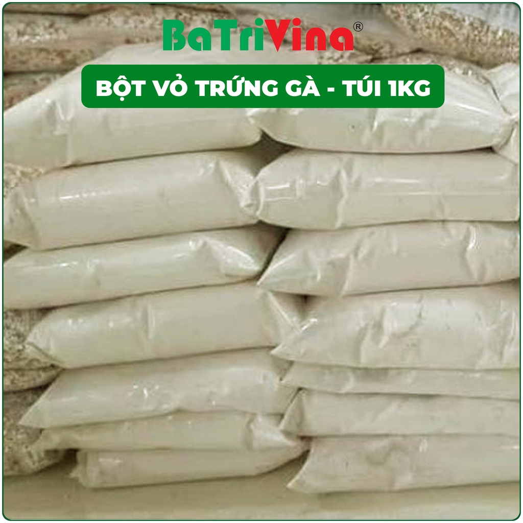 Túi 1kg Bột vỏ trứng gà xay ngâm tưới bù canxi gấp cho cà chua dưa leo và rau ăn quả an toàn cho cây và người sử dụng