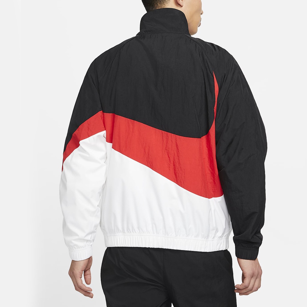 ÁO KHOÁC NIKE SWOOSH WOVEN - TRẮNG / ĐỎ / ĐEN
