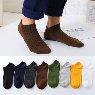 Tất nam nữ cổ ngắn gân tăm Vintage, Vớ nam nữ Unisex cổ thấp nhiều màu; T07 - BONMIE
