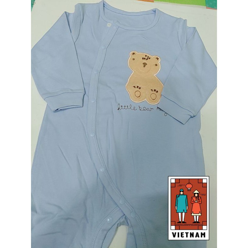 Body liền thân dài tay cotton cho bé trai và bé gái từ 9-12kg, hàng đẹp xuất Hàn