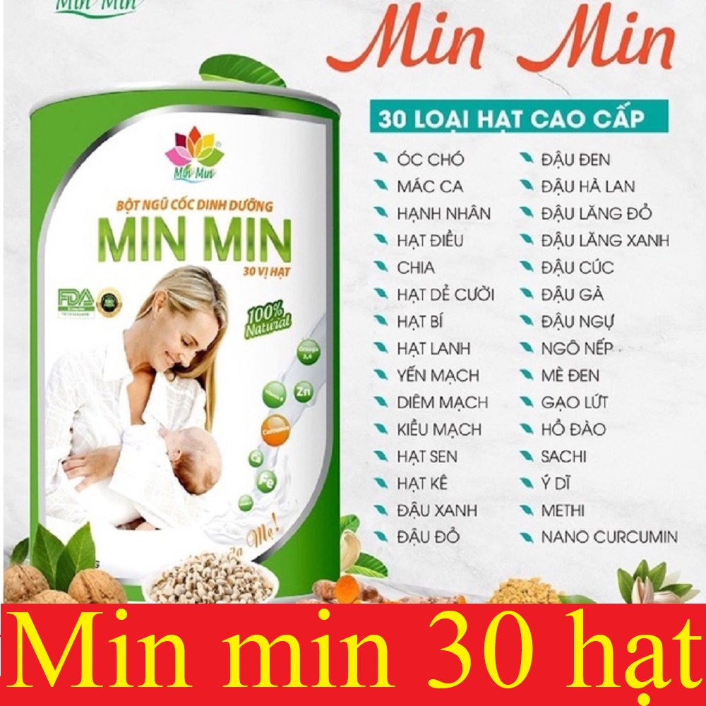 [Date luôn mới] Ngũ cốc lợi sữa Min Min 1kg (2hộp) Ngũ Cốc Dinh Dưỡng Cho Cả Gia Đình [Hàng chính hãng có bảo hành100%]