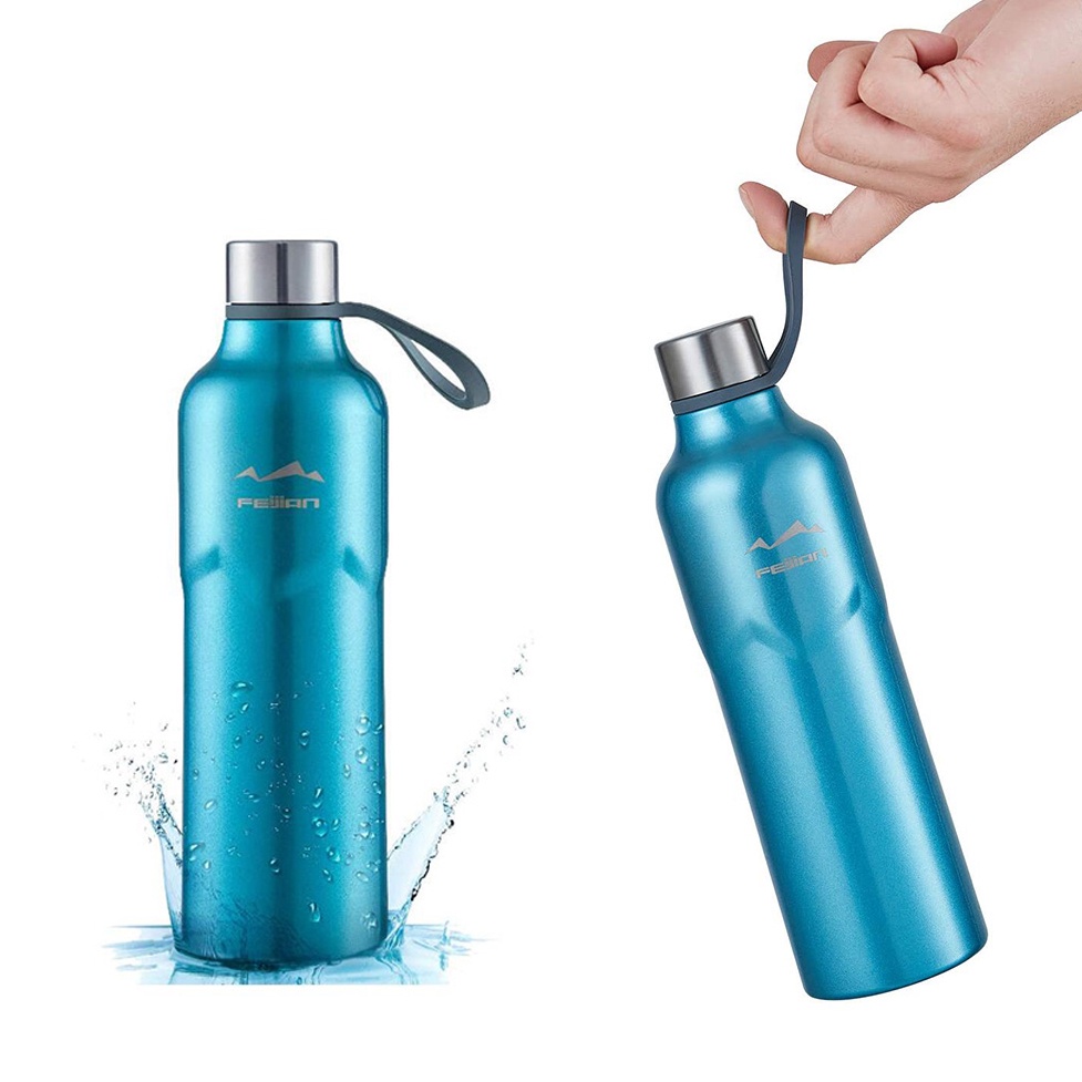 Bình giữ nhiệt FJbottle Blue bình nước nhỏ gọn chất liệu inox 316 cao cấp không gỉ - 600ml FJ004 B-B