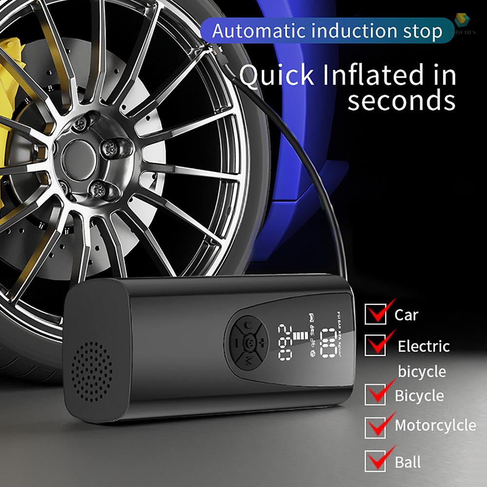 Máy Bơm Cầm Đa Năng Điện Tử MIENDONG & LUXURY Air Pump 6000mAh Bơm Lốp Ô Tô Sạc Điện Nhỏ Gọn.